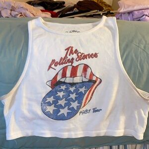 XS-S Rolling Stone’s Free People Cropped Halter Top